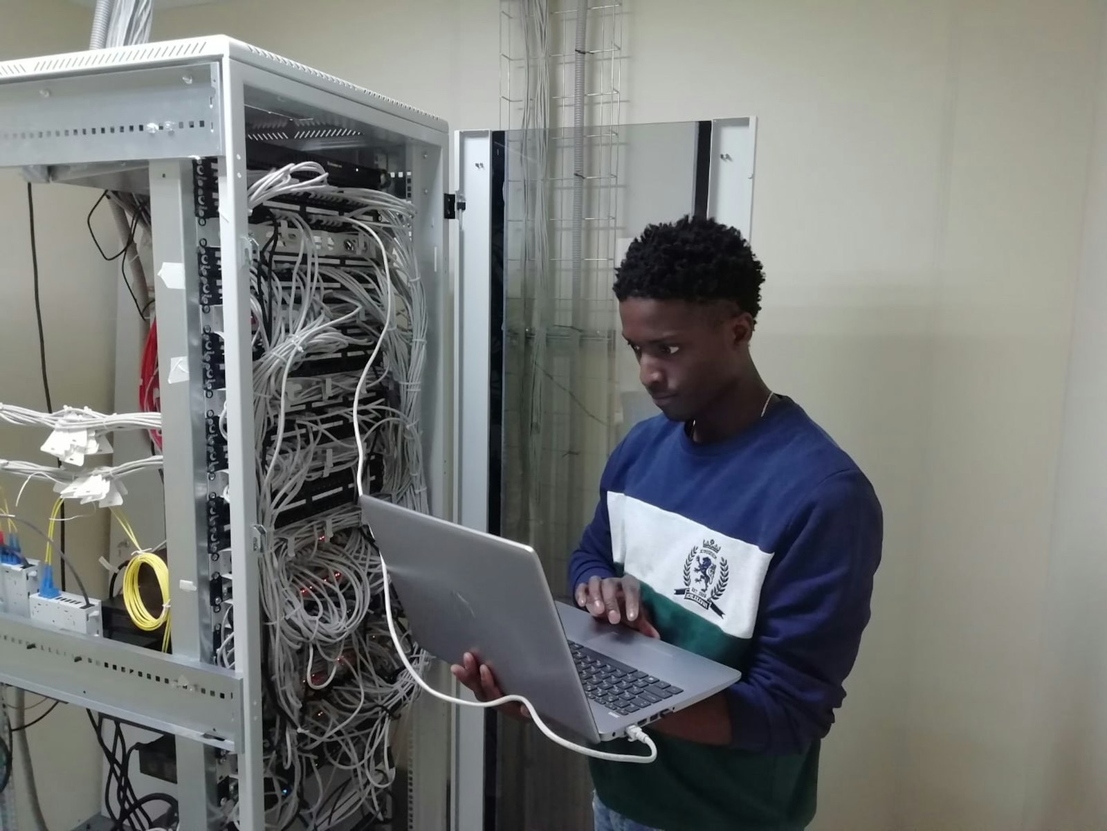 Server racks representing automated DevOps infrastructure